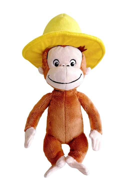 (Mis 3) GEORGE LA SCIMMIETTA (CURIOSO COME GEORGE) Con Cappello Giallo Peluche 25cm…x6